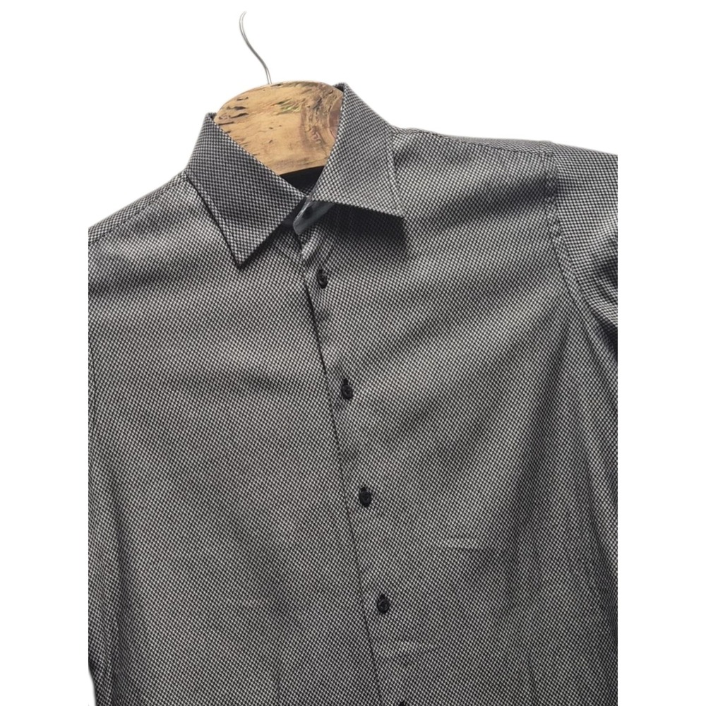 Robert Graham Long Sleeve Shirt Black Men's Paisley Geometric Size 39 15 1/2